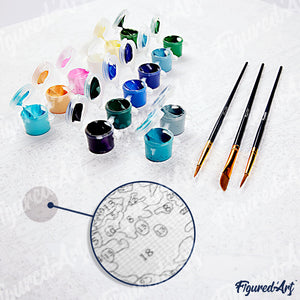 Aquarell-Pariser Garten