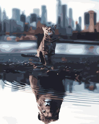 Katze und Löwe | Figured'Art