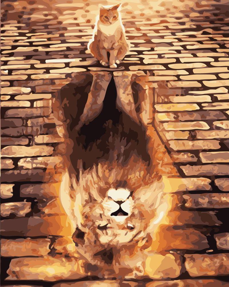 Katze und Löwe 2 | Figured'Art
