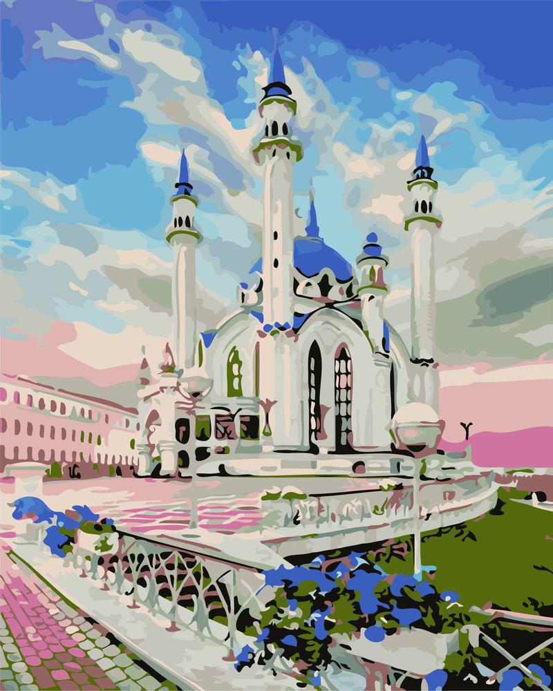 Großes weißes und blaues Denkmal | Figured'Art