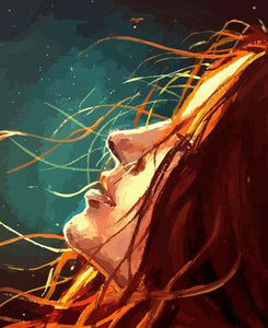 Malen nach Zahlen fŸr Erwachsene |ÊFrau im Wind | Figured'Art