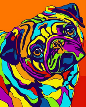 Laden Sie das Bild in den Galerie-Viewer, Malen nach Zahlen fŸr Erwachsene |ÊHund und Farben Pop Art | Figured&#39;Art