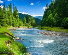 Laden Sie das Bild in den Galerie-Viewer, Malen nach Zahlen fŸr Erwachsene |ÊFluss im Wald | Figured&#39;Art