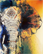 Laden Sie das Bild in den Galerie-Viewer, Malen nach Zahlen Erwachsene Asiatischer Elefant Figured&#39;Art