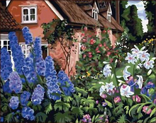 Laden Sie das Bild in den Galerie-Viewer, Malen nach Zahlen fŸr Erwachsene |ÊBlumengarten auf dem Land | Figured&#39;Art