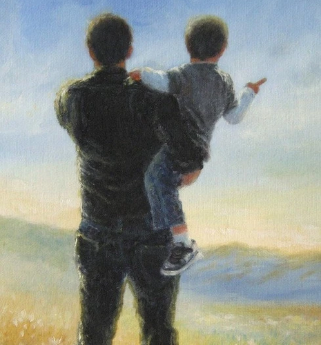 Malen nach Zahlen fŸr Erwachsene |ÊVater und Kind | Figured'Art