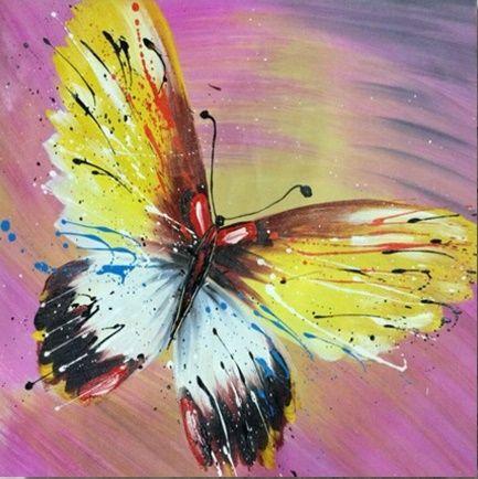 Malen nach Zahlen fŸr Erwachsene |ÊSchöner bunter Schmetterling | Figured'Art