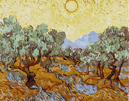 Malen nach Zahlen fŸr Erwachsene |ÊVan Gogh - St Remy Oliven | Figured'Art
