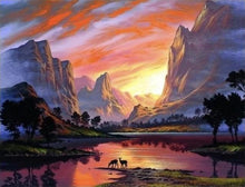 Laden Sie das Bild in den Galerie-Viewer, Malen nach Zahlen fŸr Erwachsene |ÊSeen- und Berglandschaft | Figured&#39;Art