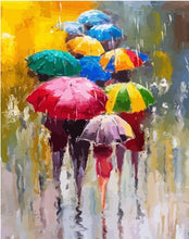Laden Sie das Bild in den Galerie-Viewer, Malen nach Zahlen fŸr Erwachsene |ÊSchirme im Regen | Figured&#39;Art