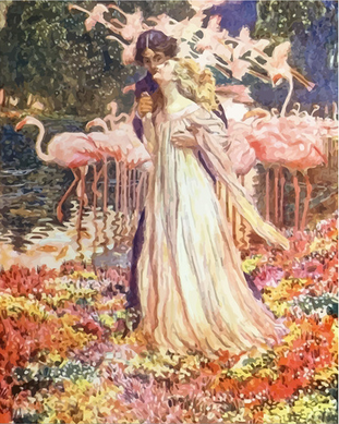 Malen nach Zahlen fŸr Erwachsene |ÊRomantik und Flamingos | Figured'Art