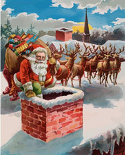Laden Sie das Bild in den Galerie-Viewer, Malen nach Zahlen fŸr Erwachsene |ÊWeihnachtsmann im Kamin | Figured&#39;Art