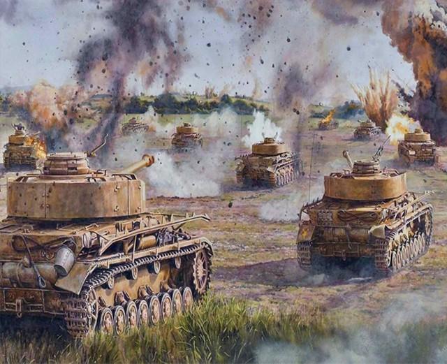 Malen nach Zahlen fŸr Erwachsene |ÊPanzerkrieg | Figured'Art
