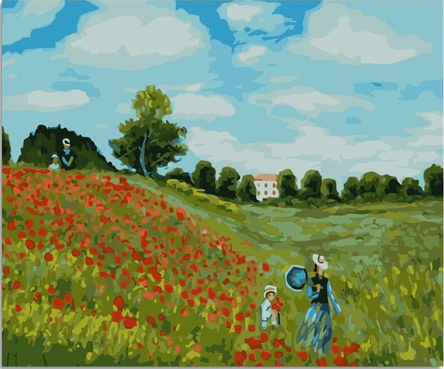 Malen nach Zahlen fŸr Erwachsene |ÊSpaziergang in den Feldern | Figured'Art