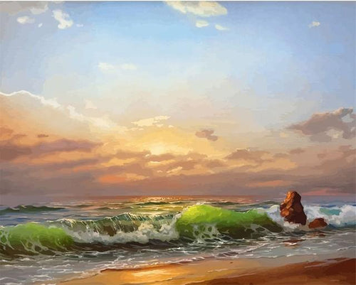 Malen nach Zahlen fŸr Erwachsene |ÊErholender Strand | Figured'Art