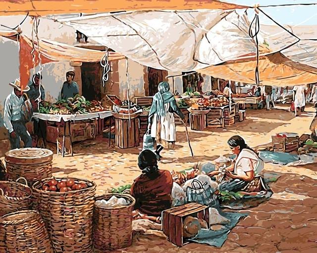 Malen nach Zahlen fŸr Erwachsene |ÊAm Obstmarkt | Figured'Art