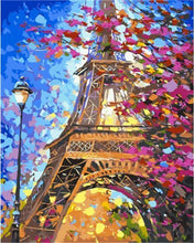 Laden Sie das Bild in den Galerie-Viewer, Malen nach Zahlen für Erwachsene | Eiffelturm und Baum | Figured&#39;Art
