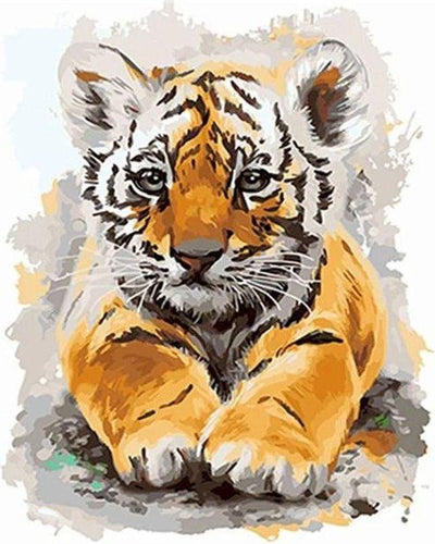 Malen nach Zahlen für Erwachsene | Junger Tiger | Figured'Art