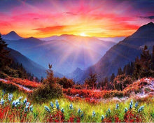 Laden Sie das Bild in den Galerie-Viewer, Malen nach Zahlen für Erwachsene | Sonnenaufgang in den Bergen | Figured&#39;Art