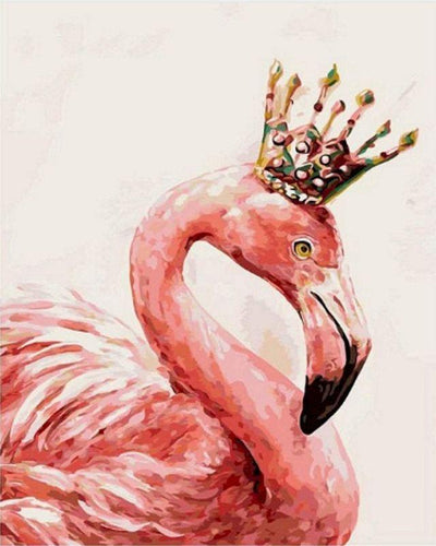 Malen nach Zahlen für Erwachsene | Königlicher Flamingo | Figured'Art