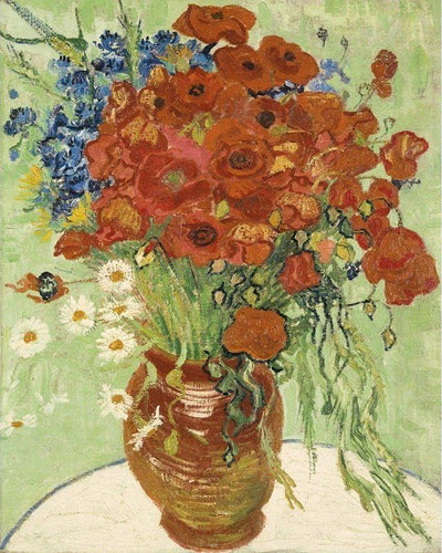 Malen nach Zahlen für Erwachsene | Marguerites et Coquelicots – Van Gogh | Figured'Art