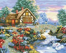 Laden Sie das Bild in den Galerie-Viewer, Malen nach Zahlen für Erwachsene | Haus und Blumen | Figured&#39;Art