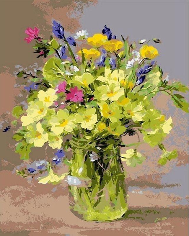 Malen nach Zahlen – Gelber Blumenstrauß 2 – Figured'Art