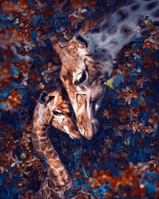 Laden Sie das Bild in den Galerie-Viewer, Malen nach Zahlen für Erwachsene | Giraffe und Blumen | Figured&#39;Art
