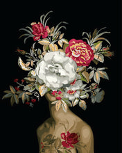 Laden Sie das Bild in den Galerie-Viewer, Malen nach Zahlen Figured&#39;Art – Frau und Blumenexplosion