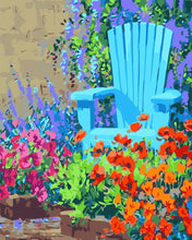 Laden Sie das Bild in den Galerie-Viewer, Malen nach Zahlen Figured&#39;Art – Stuhl im Garten