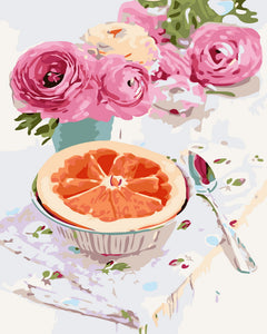 Malen nach Zahlen – Rosen und Grapefruit