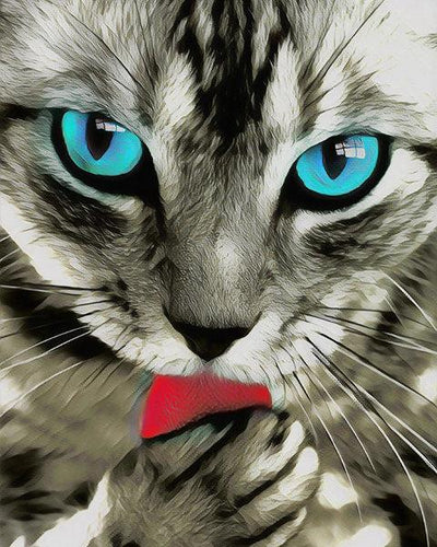 Malen nach Zahlen – Der Blick der Katze