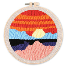 Laden Sie das Bild in den Galerie-Viewer, Punch Needle set Meer bei Sonnenuntergang