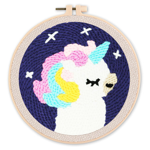 Punch Needle set Bezauberndes Einhorn