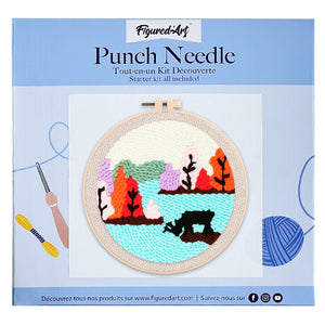 Punch Needle Rentier am See