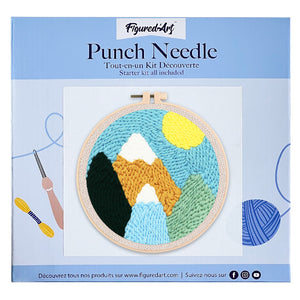 Punch Needle Verschneite Berge