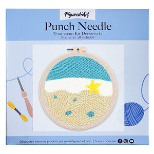 Punch Needle Seestern am Ufer