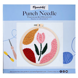 Punch Needle Rosa Tulpe