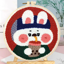Laden Sie das Bild in den Galerie-Viewer, Punch Needle set Hase Van Gogh mit Bubble Tea