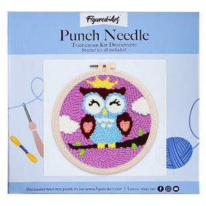 Punch Needle Schläfrige Eule
