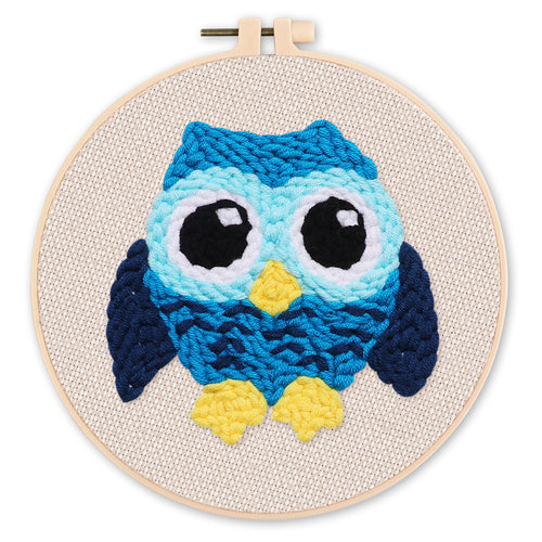 Punch Needle set Blaue Eule