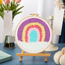 Laden Sie das Bild in den Galerie-Viewer, Punch Needle Pastellfarbener Regenbogen