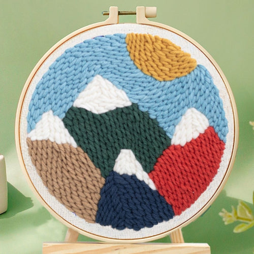 Punch Needle set Schneebedeckte Berge