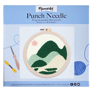 Punch Needle Grüne Berge