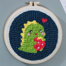 Laden Sie das Bild in den Galerie-Viewer, Punch Needle set Kleiner grüner Drache