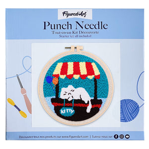 Punch Needle Schläfrige Katze