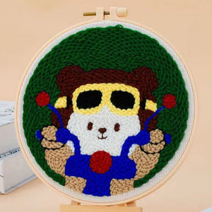 Punch Needle set Biker-Bär