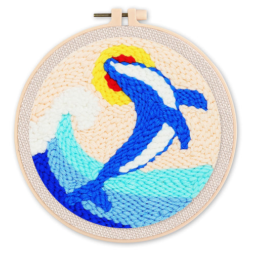 Punch Needle set Orca und Welle