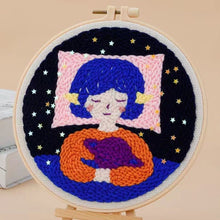 Laden Sie das Bild in den Galerie-Viewer, Punch Needle set Träumende Frau