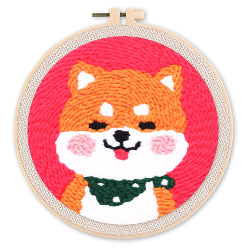 Punch Needle set Shiba Inu Hund